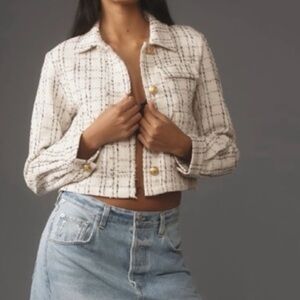 Bishop + Young Cream Plaid Blazer